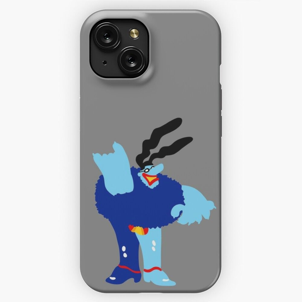 Minimal Blue Meanie iPhone 15 Slim Phone Case Cover