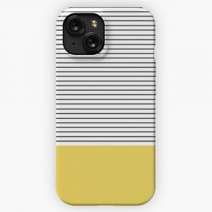 Minimal Stripes And Chartreuse iPhone 15 Slim Phone Case Cover