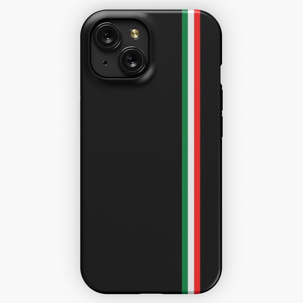 Minimalist Italian Flag Italy iPhone 15 Slim Phone Case Cover