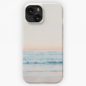 Minimalist Ocean Print iPhone 15 Slim Phone Case Cover