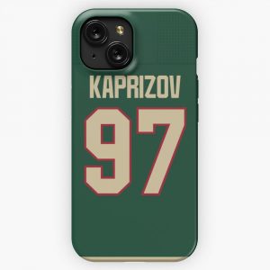 Minnesota Wild Kirill Kaprizov Home Jersey Back iPhone 15 Slim Phone Case Cover