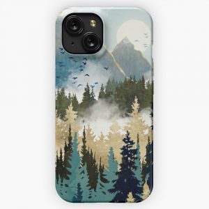 Misty Pines iPhone 15 Slim Phone Case Cover