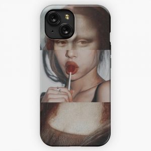 Mona Lisas Lollipop iPhone 15 Slim Phone Case Cover