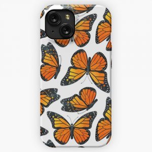 Monarch Butterfly Pattern iPhone 15 Slim Phone Case Cover
