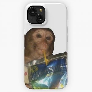 Monkey Sipping Caprisun Meme iPhone 15 Slim Phone Case Cover
