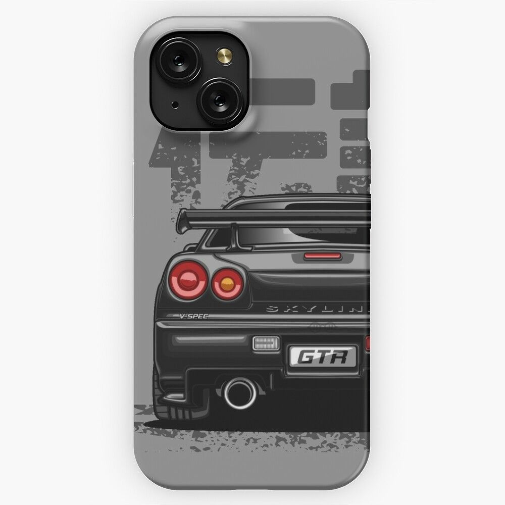 Monster Skyline Gtr R34 Brilliant Black iPhone 15 Slim Phone Case Cover