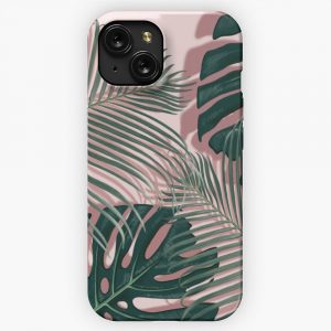 Monstera And Palm Leaves iPhone 15 Slim Phone Case Cover