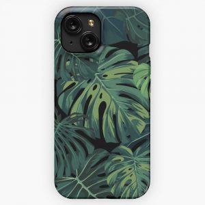 Monstera Leaves iPhone 15 Slim Phone Case Cover