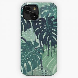 Monstera Melt In Green iPhone 15 Slim Phone Case Cover