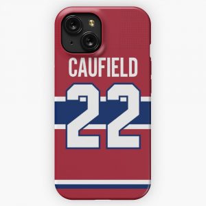 Montreal Canadiens Cole Caufield Home Jersey Back iPhone 15 Slim Phone Case Cover