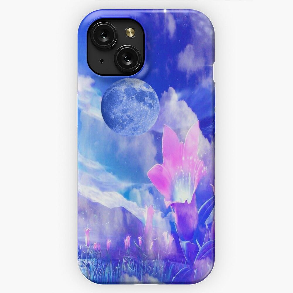 Moon Flower iPhone 15 Slim Phone Case Cover