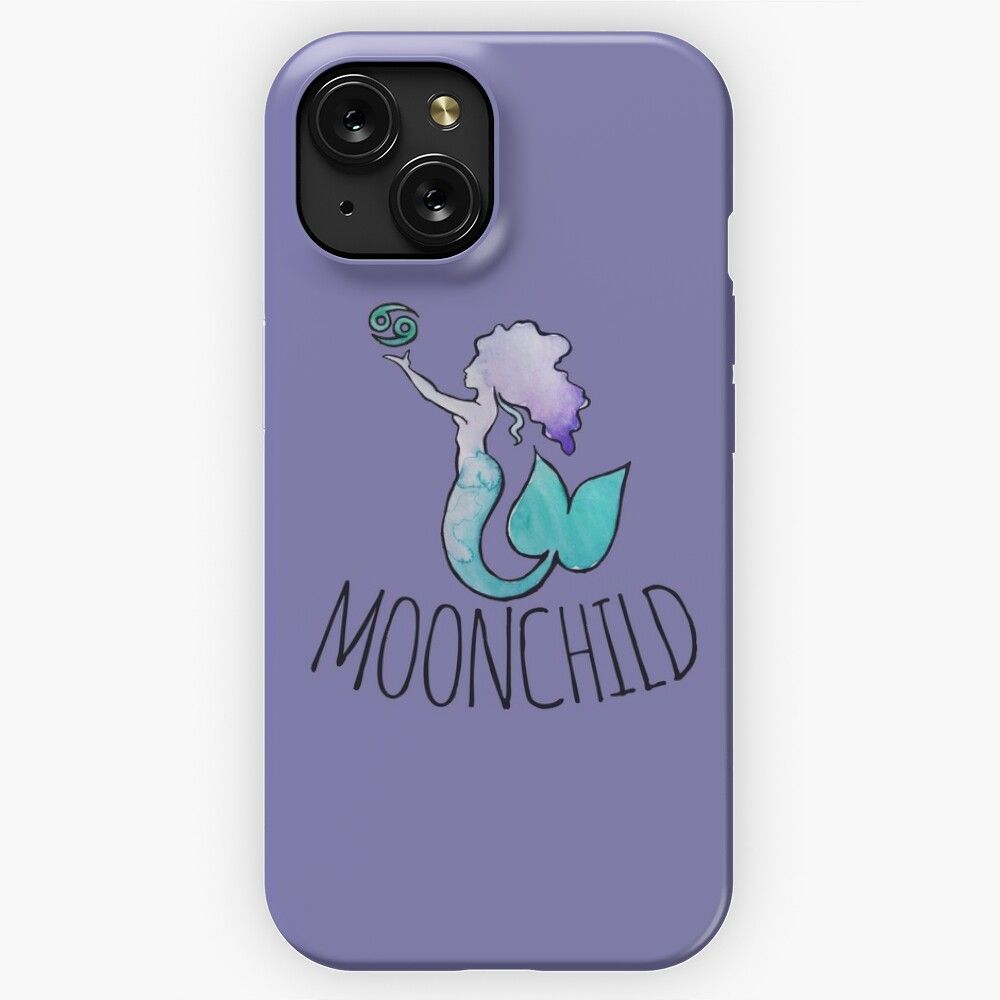 Moonchild Cancer Astrology Mermaid iPhone 15 Slim Phone Case Cover
