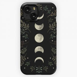 Moonlit Garden Olive Green iPhone 15 Slim Phone Case Cover