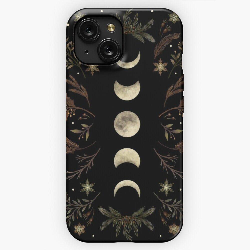 Moonlit Garden Winter Brown iPhone 15 Slim Phone Case Cover