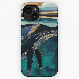 Moonlit Whales iPhone 15 Slim Phone Case Cover