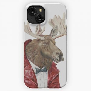 Moose In Leather iPhone 15 Slim Phone Case Cover