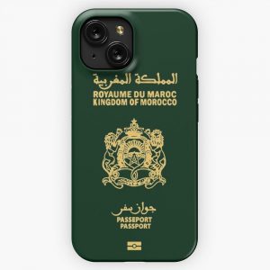 Morocco Moroccan Passport iPhone 15 Slim Phone Case Cover