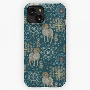 Mosaics Of Ravenna Blue Byzantine Collection iPhone 15 Slim Phone Case Cover