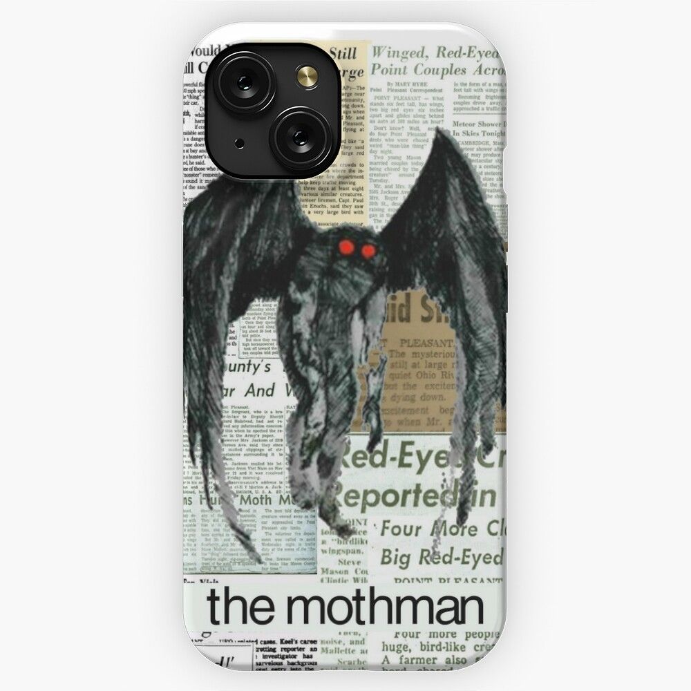 Mothman Newspaper Articles iPhone 15 Slim Phone Case Cover