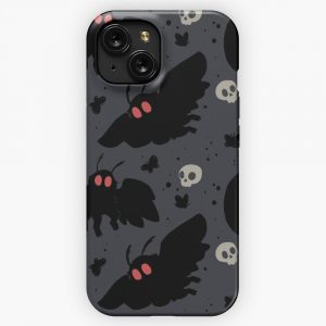 Mothman Night Grey iPhone 15 Slim Phone Case Cover