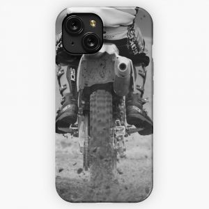 Moto X Motorcycle Kicking Up The Dirt iPhone 15 Slim Phone Case Cover