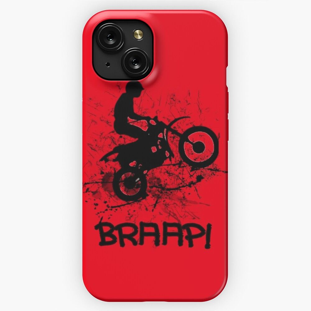 Motocross Dirt Bike Racing Mud Splatter Biker Graphic iPhone 15 Slim Phone Case Cover