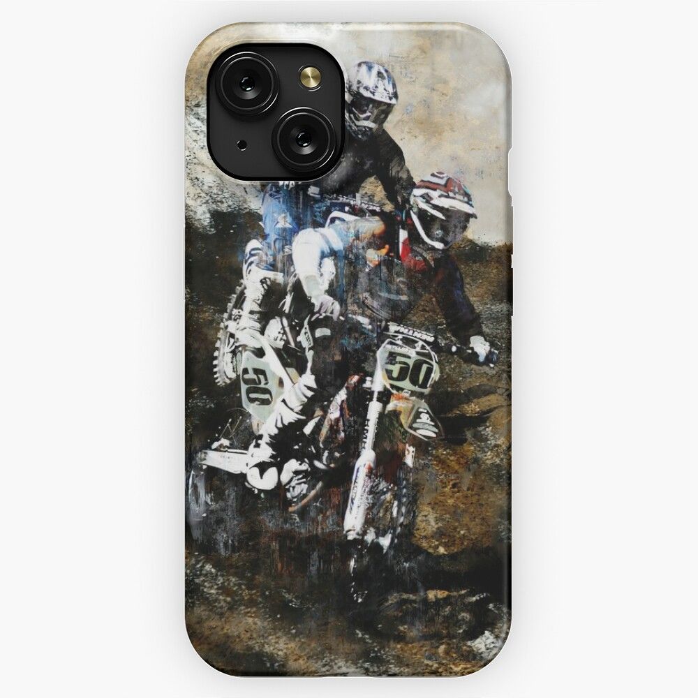 Motocross Dirt Bikers iPhone 15 Slim Phone Case Cover