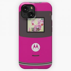 Motorola Razr Pink iPhone 15 Slim Phone Case Cover