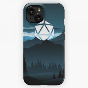 Mountain Full Moon D20 Dice Tabletop Rpg Maps And Landscapes iPhone 15 Slim Phone Case Cover