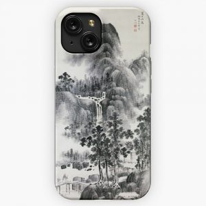Mountain Stream On A Summer Day Restored Japanese Artwork iPhone 15 Slim Phone Case Cover