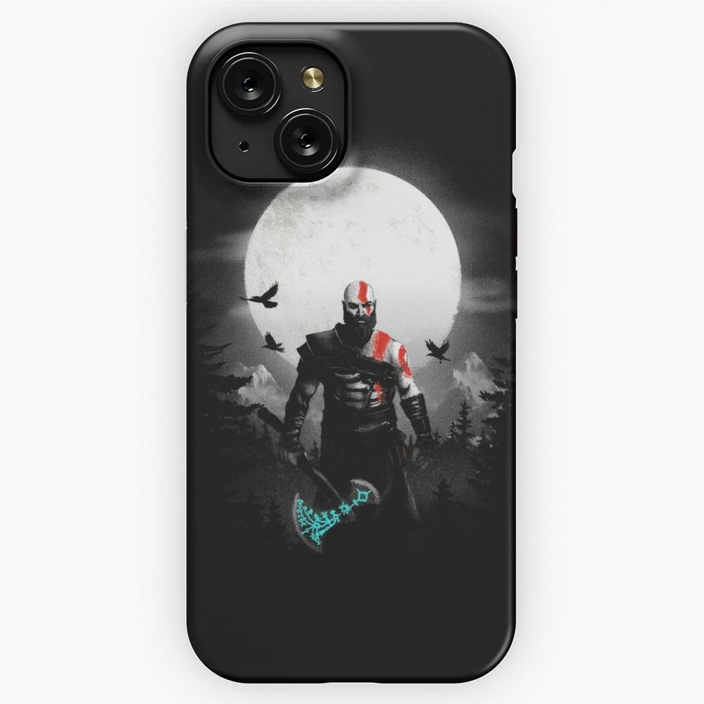 Mountains God Kratos Video Game War Hero iPhone 15 Slim Phone Case Cover