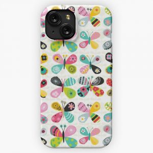 Mulitcoloured Butterflies In Spring iPhone 15 Slim Phone Case Cover