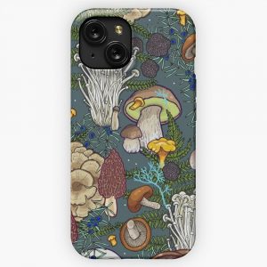 Mushroom Forest iPhone 15 Slim Phone Case Cover