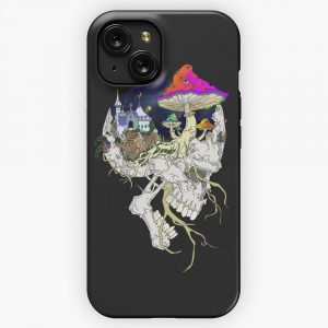Mushroom Skull iPhone 15 Slim Phone Case Cover