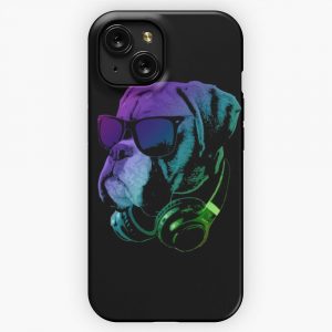 Music Bulldog Cool And Funny Animal Dj iPhone 15 Slim Phone Case Cover