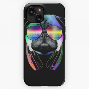 Music Love Pug iPhone 15 Slim Phone Case Cover