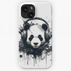 Music Panda iPhone 15 Slim Phone Case Cover