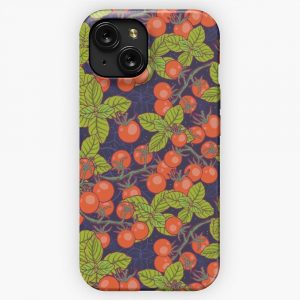 Mysterious Night In Space Garden With Cherry Tomatoes And Basil iPhone 15 Slim Phone Case Cover