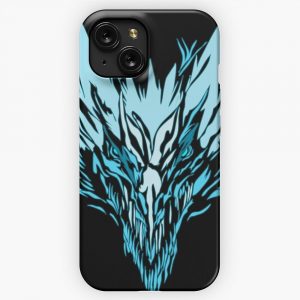 Mystic White Ice Frost Winter Tales Cool Dragons Head iPhone 15 Slim Phone Case Cover
