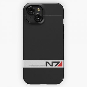 N7 Black iPhone 15 Slim Phone Case Cover