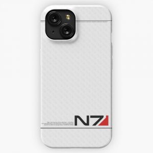 N7 White iPhone 15 Slim Phone Case Cover