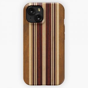 Nalu Lua Faux Koa Wood Hawaiian Surfboard iPhone 15 Slim Phone Case Cover