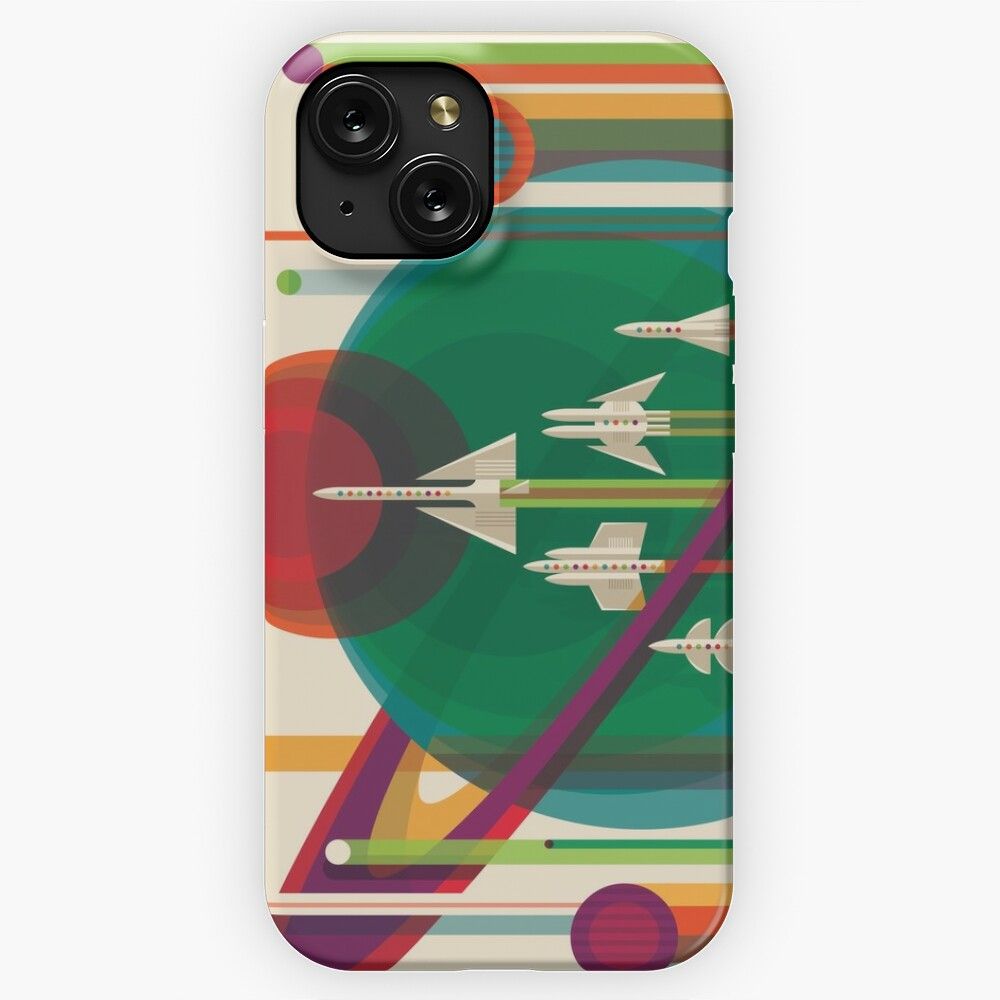 Nasa Retro Space Travel Poster 5 iPhone 15 Slim Phone Case Cover
