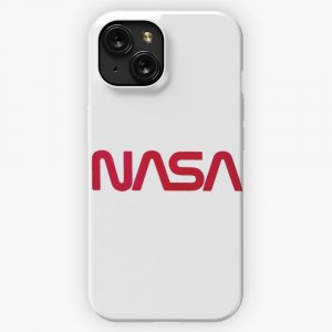 Nasa Worm Logo Red White iPhone 15 Slim Phone Case Cover