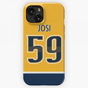 Nashville Predators Roman Josi Home Jersey Back iPhone 15 Slim Phone Case Cover