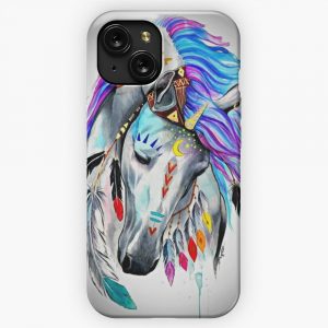 Native American Horse iPhone 15 Slim Phone Case Cover