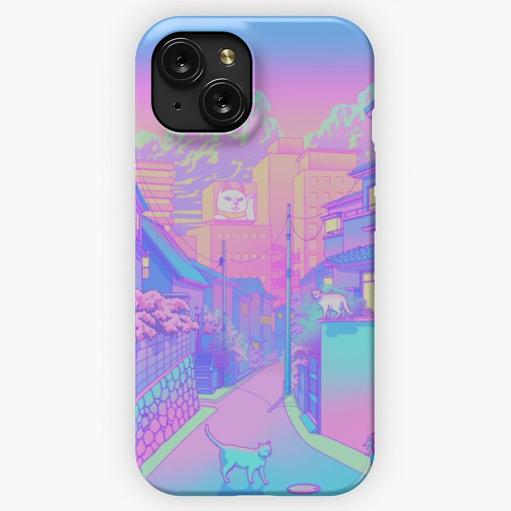 Neko City iPhone 15 Slim Phone Case Cover