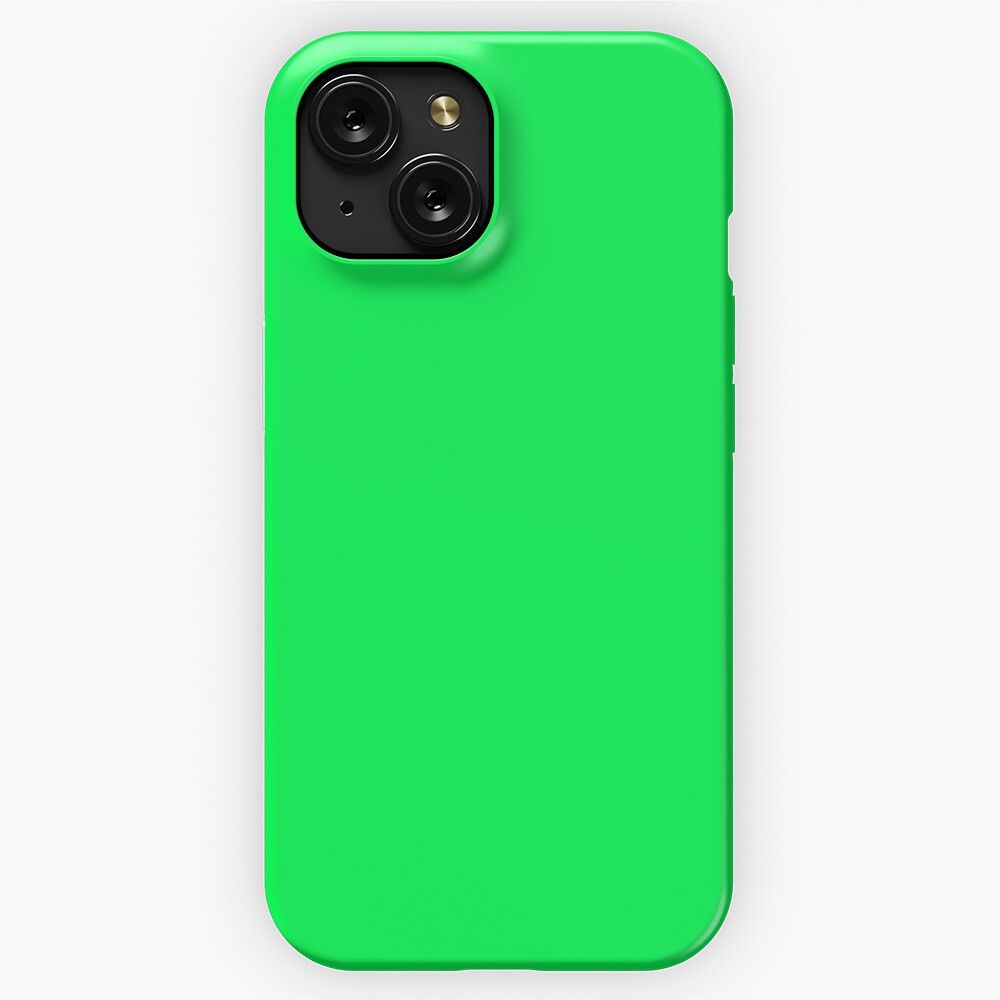 Neon Color Luminous Vivid Malachite Green iPhone 15 Slim Phone Case Cover