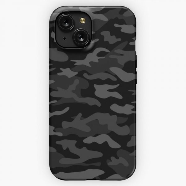 New Age Black Camouflage Design iPhone 15 Slim Phone Case Cover